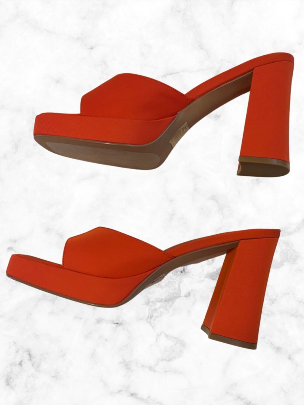 NIB | JEFFREY CAMPBELL Ninety Orange Faile Platform Mule Heels Sandals 8.5 - Picture 9 of 10